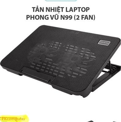 Tản nhiệt laptop Phong Vũ N99 (2 Fan) - Bảo hành 6 tháng
