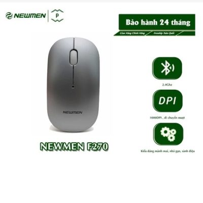 Chuột Máy Tính Không Dây Newmen F270,Kết Nối 2.4Ghz,Sử Dụng Trên Nhiều Loại Bề Mặt-Hàng Chính Hãng,BH 24 tháng